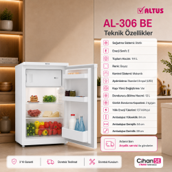 Altus AL-306 BE 114 litre Mini Buzdolabı