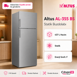 Altus AL-355 BSE Gri 437 Litre Buzdolabı 