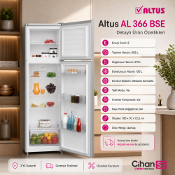 Altus AL-366-BSE Gri 550 Litre Buzdolabı 