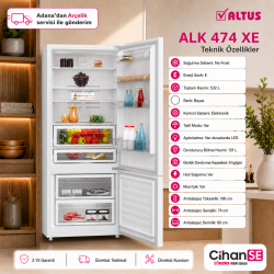 Altus ALK-474 XE 532 Litre Buzdolabı No-Frost  LCD Ekran