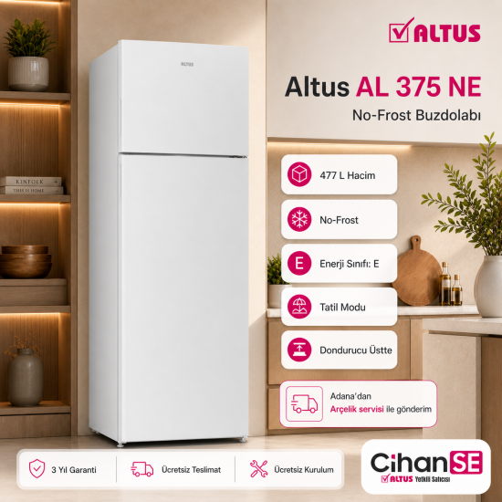 Altus AL 375 NE Yeni Model No- Frost Buzdolabı 