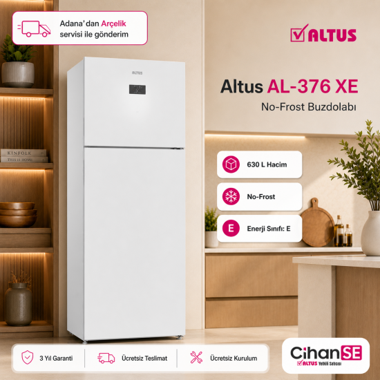 Altus AL-376 XE 630 Litre No-Frost Beyaz Buzdolabı 