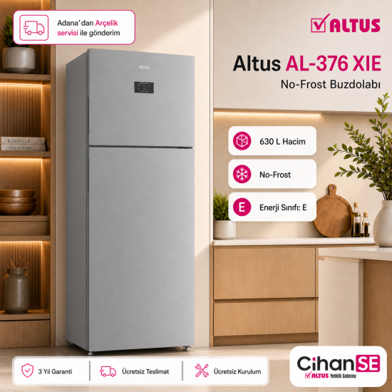 Altus AL-376 XIE 630 Litre No-Frost İNOX Buzdolabı 