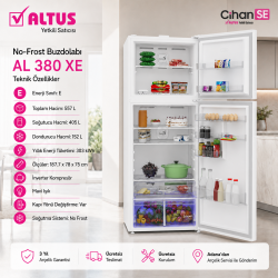 Altus AL-380 XE 557 Net Hacim No-Frost Buzdolabı 