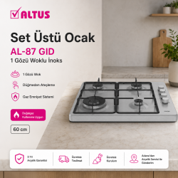 Altus AL-87 GID 1 Gözü Wok İnox Setüstü Ocak 