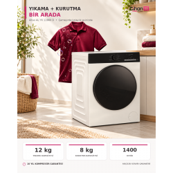 Altus AL YK  12860 Kurutmalı çamaşır makinesi ( 12 KG Yıkama + 8 Kg Kurutma ) 
