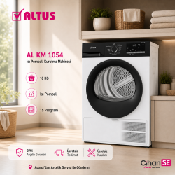 Altus KM 1054  Isı Pompalı 10 KG Çamaşır Kurutma Makinesi Yeni Model 