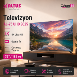 Altus AL 75 UHD 9825 4K Led Tv Televizyon Google TV 