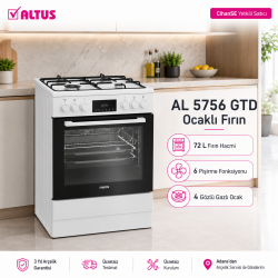 Altus AL-5756 GTD A Enerji %10 Enerji Tasarruflu Fırın 