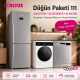 Altus inox Düğün Paketi 2026 (Paket-111) Bulaşık Makinesi AL-445 NIX - Buzdolabı AL 474 XIE - 9 Kg Çamaşır Makinesi 91050 D