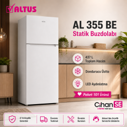 Altus Ekonomik Düğün Paketi (Paket 101) AL 413 P Bulaşık Makinesi AL-81050 Çamaşır Makinesi AL-355 BE buzdolabı 