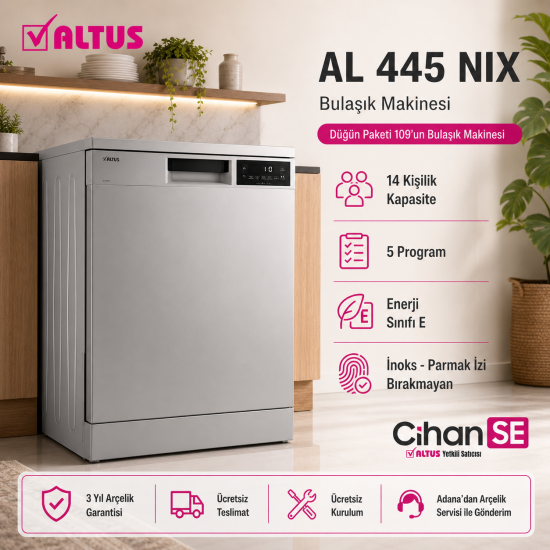 Altus inox XL Düğün Paketi (Paket 109)  AL 445 NIX - AL 471 XIE - AL 91050 D 