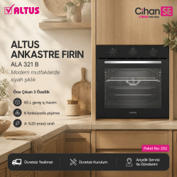 Altus Ankastre Set Siyah Cam Set no 202 ( ALA 321 B - ALA 510 B - ALA 159 DB ) 