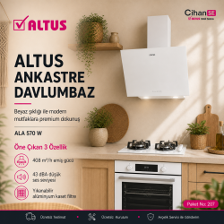 Altus Ankastre Set Beyaz cam Set no 207 ( ALA 322 W - ALA 189 DW - ALA 570 W ) 