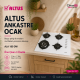 Altus Ankastre Set Beyaz cam Set no 207 ( ALA 322 W - ALA 189 DW - ALA 570 W ) 