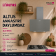 Altus Ankastre Set Gri cam Set no 208 ( ALA 322 G - ALA 189 DG - ALA 510 G ) 