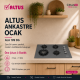 Altus Ankastre Set Gri cam Set no 208 ( ALA 322 G - ALA 189 DG - ALA 510 G ) 