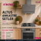 Altus Ankastre Set Gri cam Set no 208 ( ALA 322 G - ALA 189 DG - ALA 510 G ) 