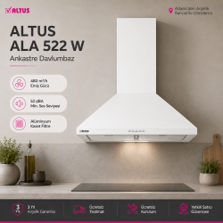 Altus ALA-522 W Beyaz Davlumbaz