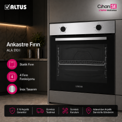 Altus ALA 310 I 4 Fonksiyonlu İnox Ankastre Fırın