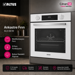 Altus ALA 332 W 8 Fonksiyonlu 3D Pişirme Beyaz Ankastre Fırın