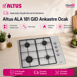 Altus ALA-181 GID Ankastre 4 Gözü Doğal Gazlı ocak inox