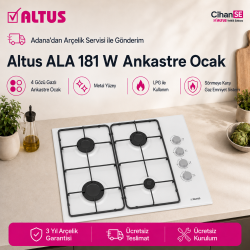 Altus ALA-181 W LPG Beyaz Ankastre Gaz Kesme Emniyetli Ocak