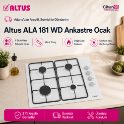 Altus ALA-181 WD Doğal Gazlı Beyaz Ankastre Gaz Kesme Emniyetli Ocak