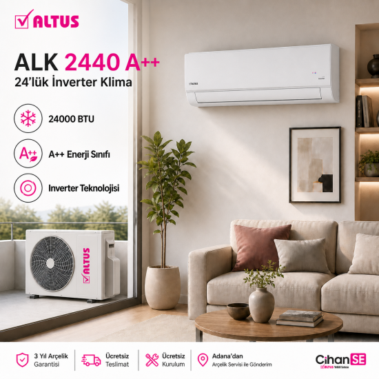 Altus ALK-2440 A++ 24000 BTU 24'lük İNVERTER Klima