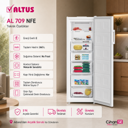 Altus AL-709 NFE Yeni E Enerji No-Frost 7 Çekmeceli Derin Dondurucu