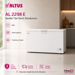 Altus AL-2298 E Yeni E Enerji Sandık Tipi Derin Dondurucu 