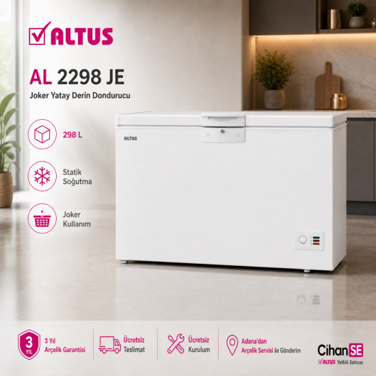 Altus AL- 2298 JE JOKER  E Enerji Çift Fonksiyon Derin Dondurucu