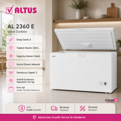 Altus AL-2360 E Yeni E Enerji  Yatay Derin Dondurucu 360 Litre 