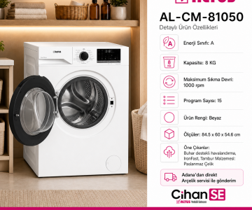 8 KG Çamaşır Makinesi 