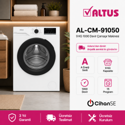 Altus AL CM 91050 9 Kg Yeni Model Çamaşır Makinesi 